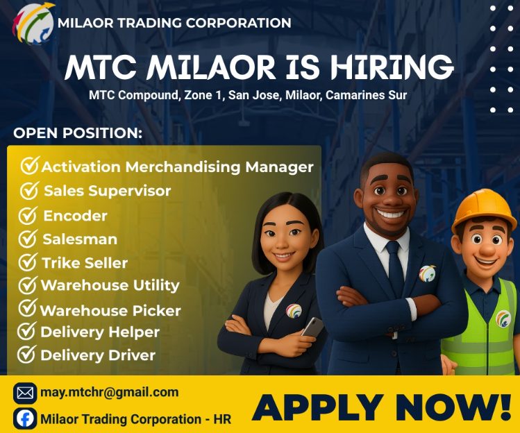 MILAOR TRADING CORP. HIRING!!